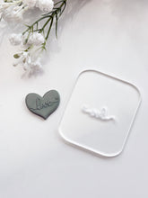 Load image into Gallery viewer, Love Acrylic Texture Tile | Acrylic Embossing Stamp