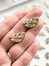 Load image into Gallery viewer, 18K Gold Plated Semi Circle Bumpy Connector Link with 3 Holes | Nickel Free
