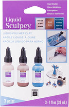 Load image into Gallery viewer, Liquid Sculpey Multipack - Glam Metallics 3 x 29 ml