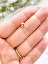 Load image into Gallery viewer, Long Lasting PVD Vacuum Plated 18K Gold Water-Resistant Stainless Steel Ball End Posts with Vertical Loop (Option A) 50pcs/bag