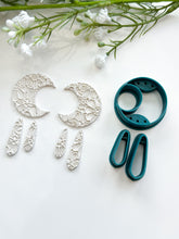 Load image into Gallery viewer, Moon Dangle with Drill Guides Polymer Clay Cutter