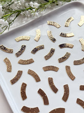 Load image into Gallery viewer, 18K Gold Plated Curved Rectangle with Two Holes