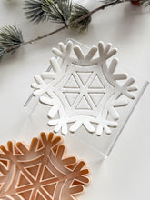 Load image into Gallery viewer, Snowflake #2 Trinket Dish Clay Cutter