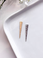 Load image into Gallery viewer, Real Platinum Plated Long Triangle with 1 Hole | Nickel Free
