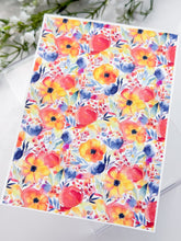 Load image into Gallery viewer, Transfer Paper 439 Orange Watercolor Flowers | Image Water Transfer