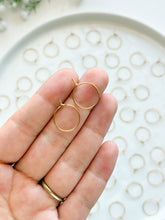 Load image into Gallery viewer, Long Lasting PVD Vacuum Plated 18K Gold Water-Resistant 316L Surgical Stainless Steel Earring Hoops 50pcs/bag Anti-Tarnish