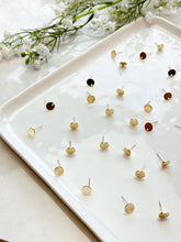 Load image into Gallery viewer, 18K Real Gold Plated Circle Posts with 925 Sterling Silver Stud Posts
