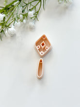 Load image into Gallery viewer, Rhombus Donut Dangle Set with Drill Guides Polymer Clay Cutters