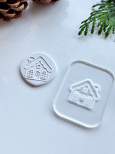 Load image into Gallery viewer, Gingerbread House Festive Acrylic Texture Tile | Acrylic Embossing Stamp