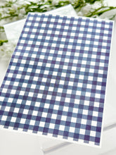Load image into Gallery viewer, Transfer Paper 398 Dark Blue Gingham | Image Water Transfer