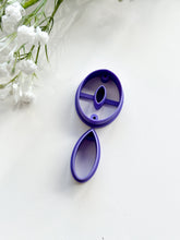 Load image into Gallery viewer, Oval Duo Donut with Drill Guides Polymer Clay Cutters