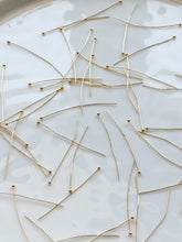 Load image into Gallery viewer, 18K Gold Plated Brass Ball Pins 50 pcs/bag