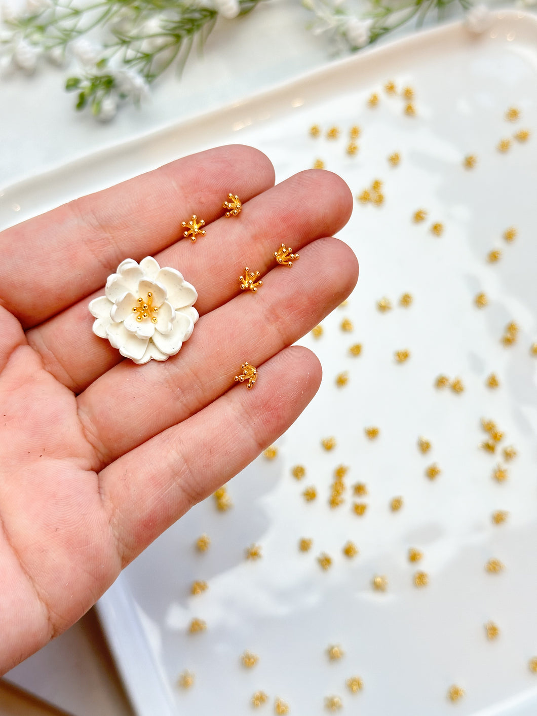 24K Real Gold Plated Flower Center Stamens