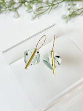 Load image into Gallery viewer, The Green Marble Hoops