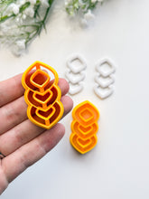 Load image into Gallery viewer, Triple Rhombus Donut Polymer Clay Cutter