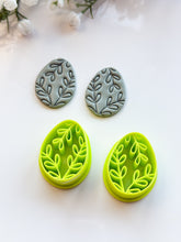 Load image into Gallery viewer, Egg Leafy Easter Polymer Clay Cutter