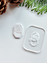 Load image into Gallery viewer, Santa Festive Acrylic Texture Tile | Acrylic Embossing Stamp