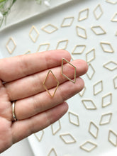 Load image into Gallery viewer, 18K Gold Plated Rhombus Bezel | Nickel Free