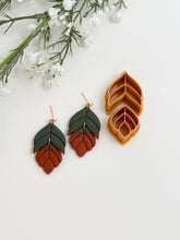 Load image into Gallery viewer, Duo Leafy Art Deco Dangle Polymer Clay Cutter