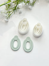 Load image into Gallery viewer, Art Deco Oval Polymer Clay Cutter