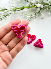 Load image into Gallery viewer, Triple Holly Leaf Polymer Clay Christmas Cutter