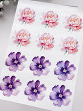 Load image into Gallery viewer, Transfer Paper 460 Peony & Purple Flower | Image Water Transfer