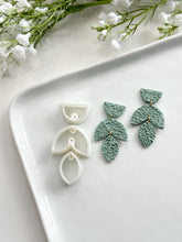 Load image into Gallery viewer, Triple Leafy Dangle with Drill Guides Polymer Clay Cutter Set