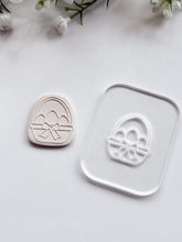Load image into Gallery viewer, Easter Egg Basket Acrylic Texture Tile | Acrylic Embossing Stamp