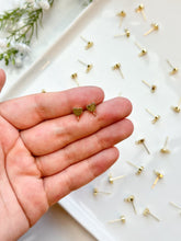 Load image into Gallery viewer, 18K Real Gold / 925 Sterling Silver Plated Heart Posts with 925 Sterling Silver Stud Posts