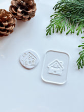 Load image into Gallery viewer, Gingerbread House Festive Acrylic Texture Tile | Acrylic Embossing Stamp