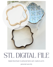 Load image into Gallery viewer, -STL Digital File- Baroque Square Trinket Dish Clay Cutter PCC1378
