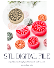 Load image into Gallery viewer, -STL Digital File- Boho Circle Donut Polymer Clay Cutter PCC1813
