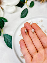 Load image into Gallery viewer, 18K Real Gold Plated Zircon Leaf with S925 Sterling Silver Posts