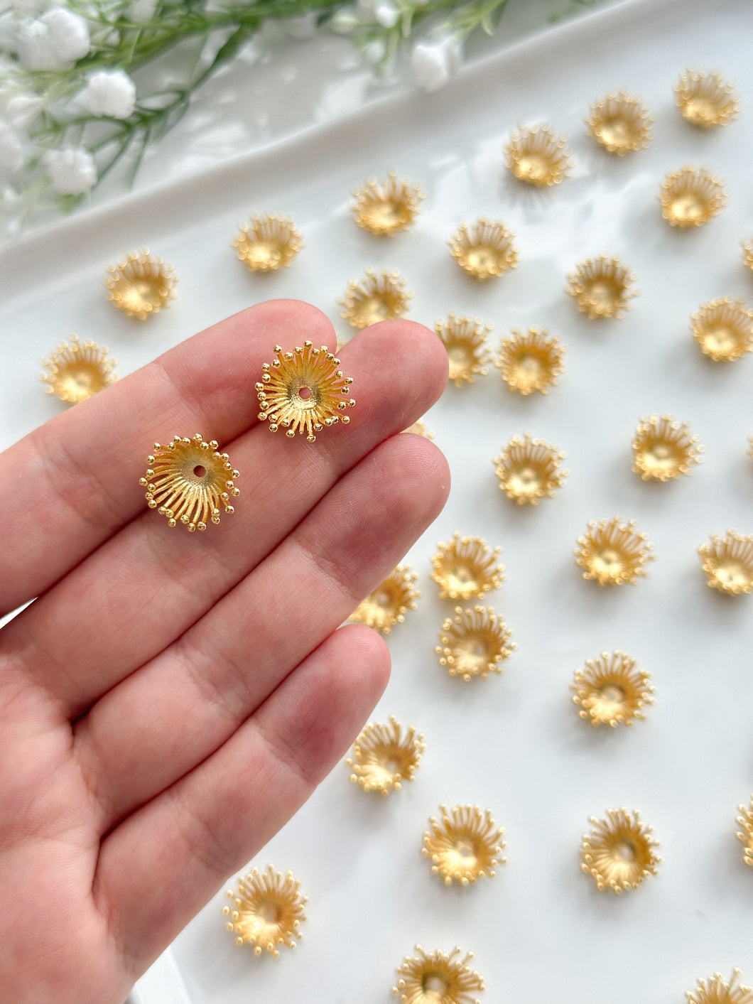 24K Real Gold Plated Flower Center Stamens