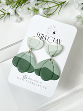 Load image into Gallery viewer, The Green Scalloped Dangles
