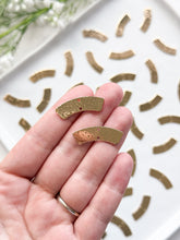 Load image into Gallery viewer, 18K Gold Plated Curved Rectangle with Two Holes