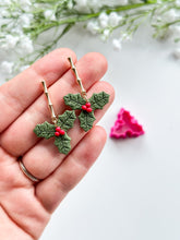 Load image into Gallery viewer, Triple Holly Leaf Polymer Clay Christmas Cutter