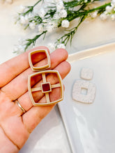 Load image into Gallery viewer, Duo Rounded Square Donut Set Polymer Clay Cutter Set