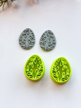 Load image into Gallery viewer, Egg Leafy Easter Polymer Clay Cutter