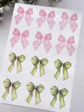 Load image into Gallery viewer, Transfer Paper 461 Pink & Green Bow | Image Water Transfer