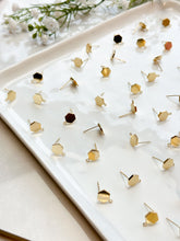 Load image into Gallery viewer, 18K Real Gold/925 Sterling Silver Plated Hexagon with 925 Sterling Silver Stud Posts