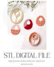 Load image into Gallery viewer, -STL Digital File- Chunky Pointed Oval Donut Polymer Clay Cutter PCC1785