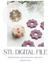Load image into Gallery viewer, -STL Digital File- Corduroy Flower Donut Polymer Clay Cutter PCC1666