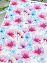 Load image into Gallery viewer, Transfer Paper 299 Red & Blue Watercolor Flowers | Image Water Transfer