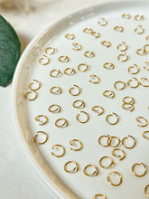 Load image into Gallery viewer, 18K Gold Plated Surgical Stainless Steel Open Jump Rings 200 pcs/bag
