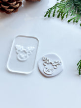 Load image into Gallery viewer, Rudolf the Reindeer Festive Acrylic Texture Tile | Acrylic Embossing Stamp