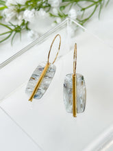 Load image into Gallery viewer, The Agate Rectangle Hoops