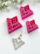 Load image into Gallery viewer, Macrame Rhombus with Drill Guides Polymer Clay Cutter