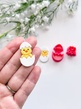 Load image into Gallery viewer, Easter Chick & Egg Set Polymer Clay Cutters