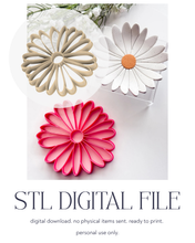 Load image into Gallery viewer, -STL Digital File- Daisy #2 Trinket Dish/Coaster Clay Cutter PCC1596